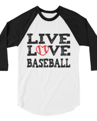 live love baseball 3/4 sleeve raglan shirt