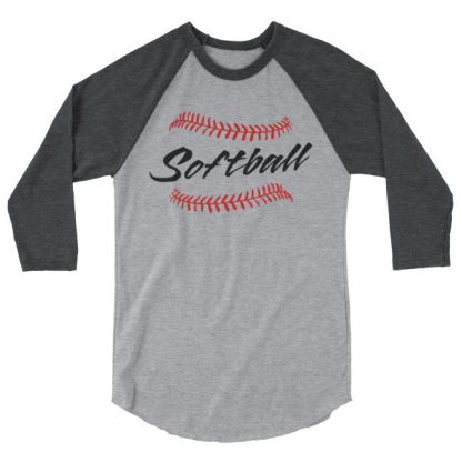 softball ball3/4 sleeve raglan shirt
