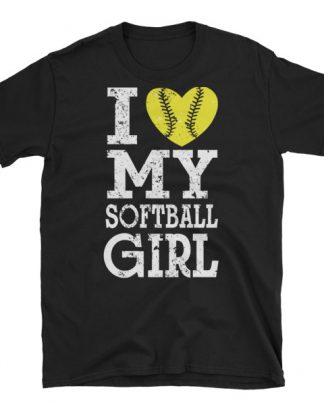 i love my softball girl Short-Sleeve Unisex T-Shirt