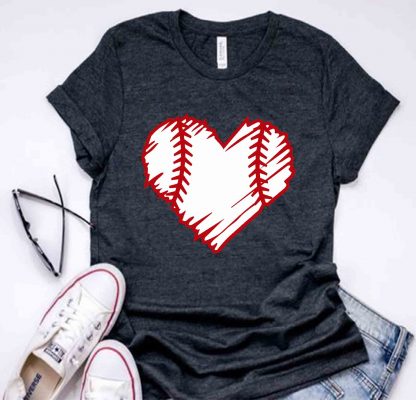 love heart baseball