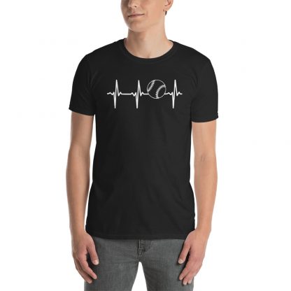 baseball softball heartbeat shirt Short-Sleeve Unisex T-Shirt
