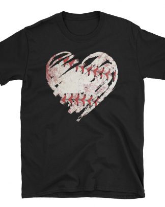 heart baseball grunge Short-Sleeve Unisex T-Shirt