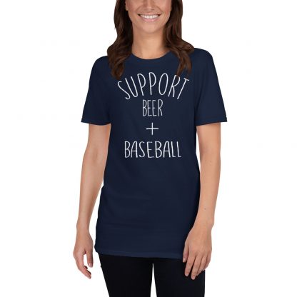 SUPPORT BEER BASEBALL Short-Sleeve Unisex T-Shirt