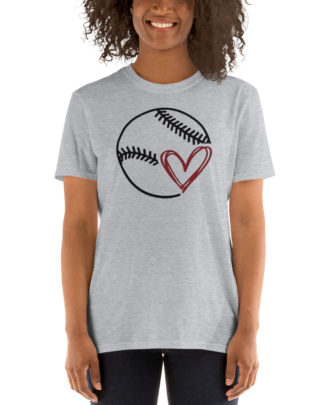 baseball heart vintage retro tee Short-Sleeve Unisex T-Shirt