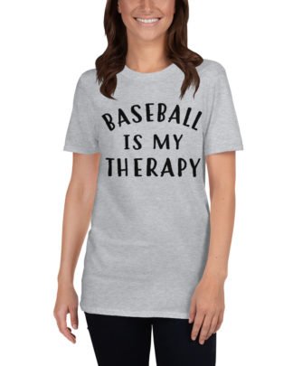 baseball is my therapy Short-Sleeve Unisex T-Shirt