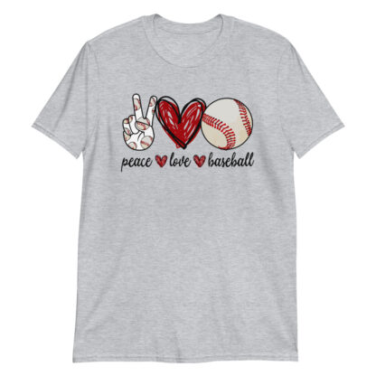 peace love baseball Short-Sleeve Unisex T-Shirt