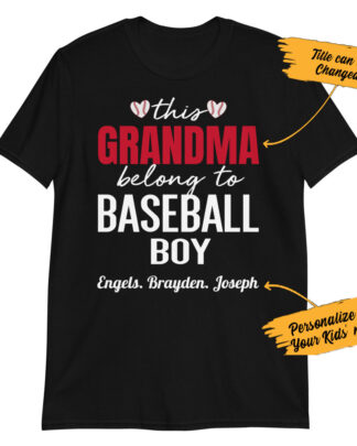 this grandma belong to baseball boy Short-Sleeve Unisex T-Shirt
