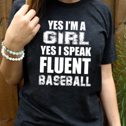 yes i’m a mom ies i speak fluent baseball unisex Gildan Short-Sleeve T-Shirt