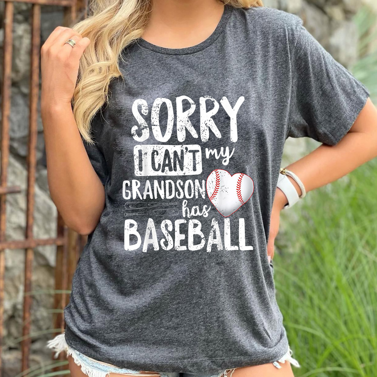 sorry i cant my grandson has baseball unisex Gildan Short-Sleeve T-Shirt Long Sleeve T-Shirt Heavy Blend Hoodie Crewneck Sweatshirt