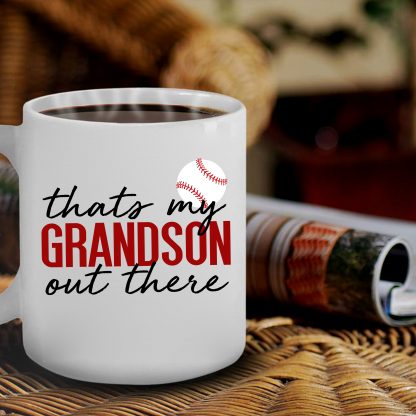 baseball grandson coffee mug thats my grandson out there