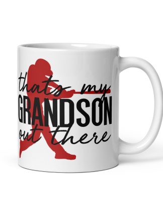 baseball grandson coffee mug thats my grandson out there grandson out there baseball coffee