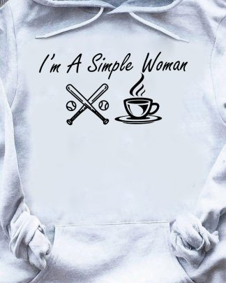 im a simple woman baseball coffee