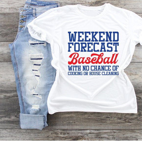 Weekend Forecast Baseball With No Chance of Cooking – baseball shirt Weekend Forecast Baseball With No Chance of Cooking - baseball shirt