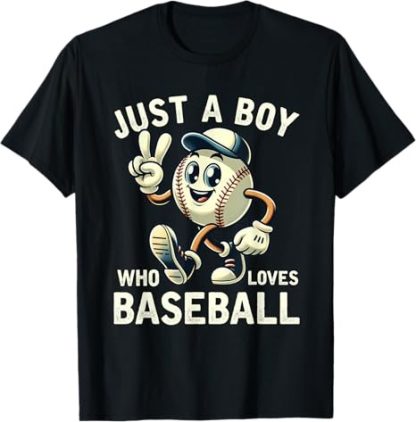 Just a Boy Who Loves Baseball Boys T-Shirt