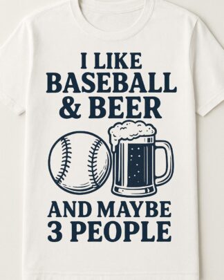 I Like Baseball & Beer Shirt – Funny Baseball Fan T-Shirt for Men, Sports Lover Gift