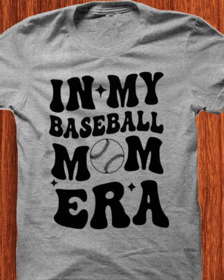 In My Baseball Mom Era Shirt, Baseball Mom Tee, Funny Retro Baseball Mom Sweatshirt, Hoodie, Long Sleeve Gift for Baseball Mothers