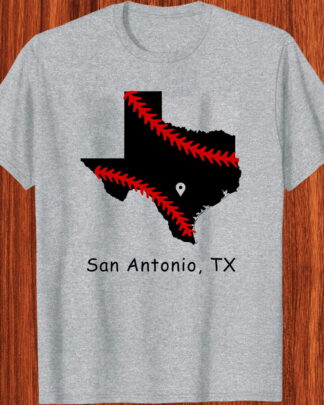 San Antonio TX Baseball Shirt, Texas Baseball Stitching Shirt, San Antonio Texas Tee, Long Sleeve Shirt, Sweatshirt & Hoodie