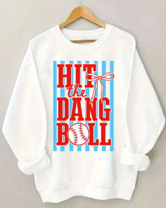 Hit the Dang Ball - Comfort Colors, Baseball Lover, Sports Mom Tee, Baseball Game Trendy Baseball Shirt, Tailgating