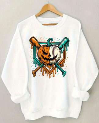 Pumpkin Halloween Baseball Shirt, Spooky Boy T-Shirt, Funny Baseball Lover Tee
