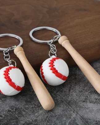 1PC Creative Mini PVC Baseball Sports Keychain Pendant For Men Women Bag Charm Car Keychain Jewelry Souvenirs Gift